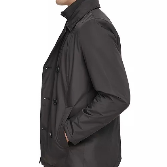 Kenneth Cole
Men's Double Breasted Peacoat with Removable Bib - Picture 4 of 9